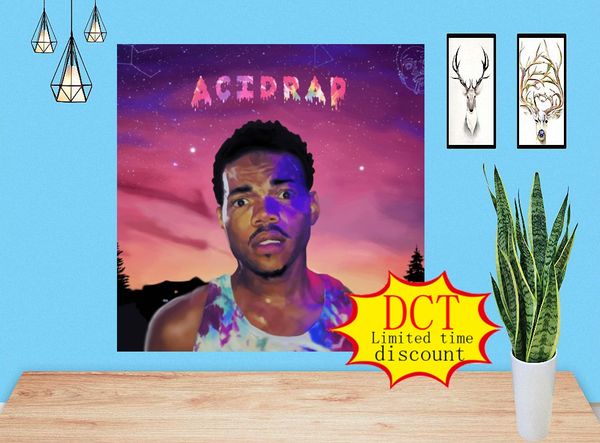 

chance the rapper acid rap album poster rap music cover silk art print