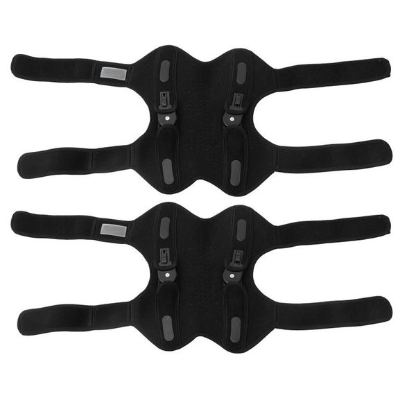 

elbow & knee pads 2pcs powerful paste brace breathable ok cloth protector elastic supporter wear resistant for outdoor, Black;gray