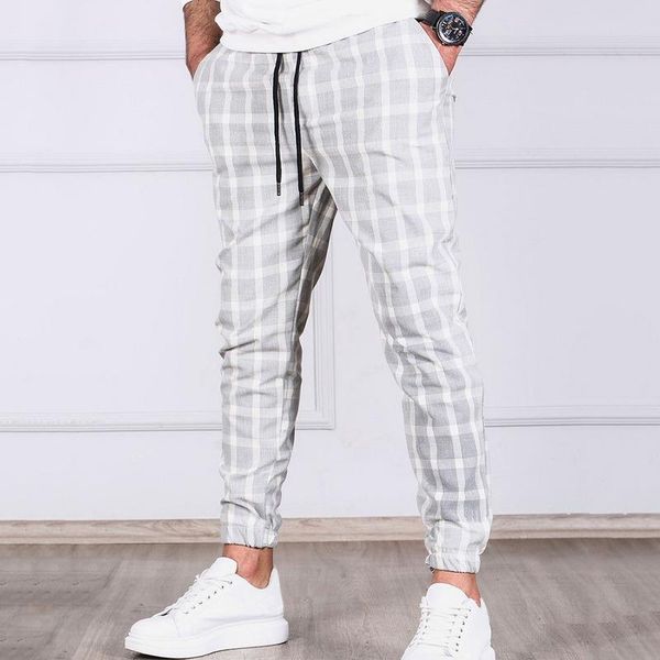 

Men's Pants Men Joggers Sweatpants 2021 Autumn Streetwear Comfoetable Fashion Trousers Plaid Casual Sports Mens, Black