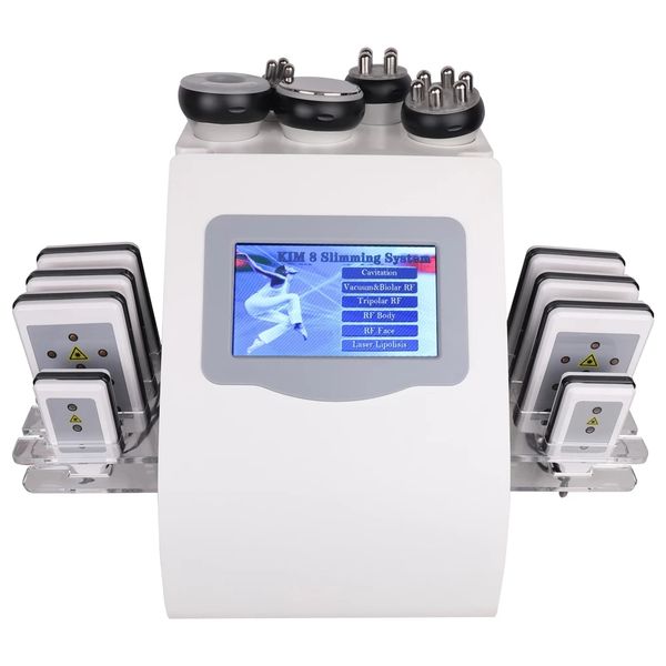 

6 in 1 kim 8 slimming system 40k cavitation machine lipo laser ultrasonic vacuum rf lllt lipolysis fat burning body shaping beauty equipment