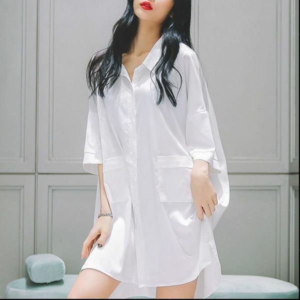 

nightgown white dress sleeping shirts womens sleepwears summer lingerie room wear nightshirts, Black;red