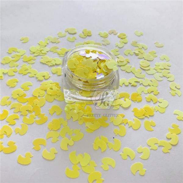 Prettyg 1 Box Flue Соединенная желтая утка в форме жемчуга радужные блестки блестки для ремесла для ремесленника для украшения макияжа для макияжа C50R.