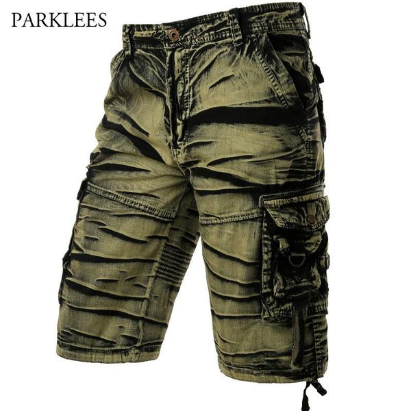

military camouflage cargo shorts men summer cotton relaxed fit multi-pocket mens short pants casual camo pantalon corto hombre men's, White;black