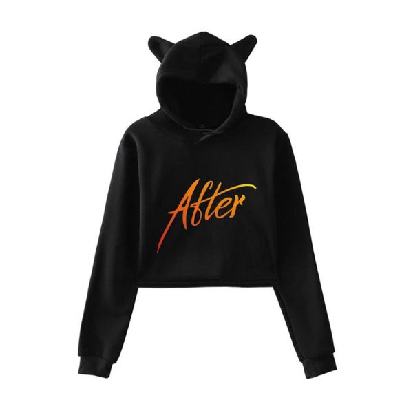 

women's hoodies & sweatshirts 2021 after we collided cat ear sweatshirt casual streetwear harajuku for women, Black