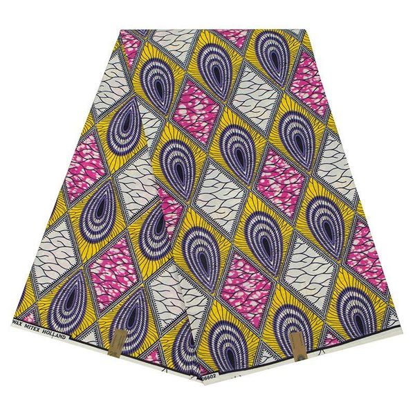 

ribbon colourful rhombus pattern print fabric real wax african, Pink;blue