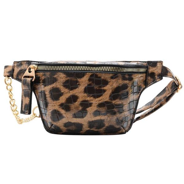 

mini leopard waist bag women fashion travel girl square phone pouch casual vintage belt personality packs da60yb bags