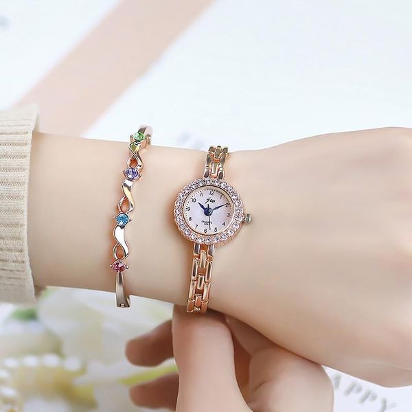 

wristwatches 2021 jw wristband women's watches luxury crystal dress clock ladies'fashion casual quartz wrist, Slivery;brown