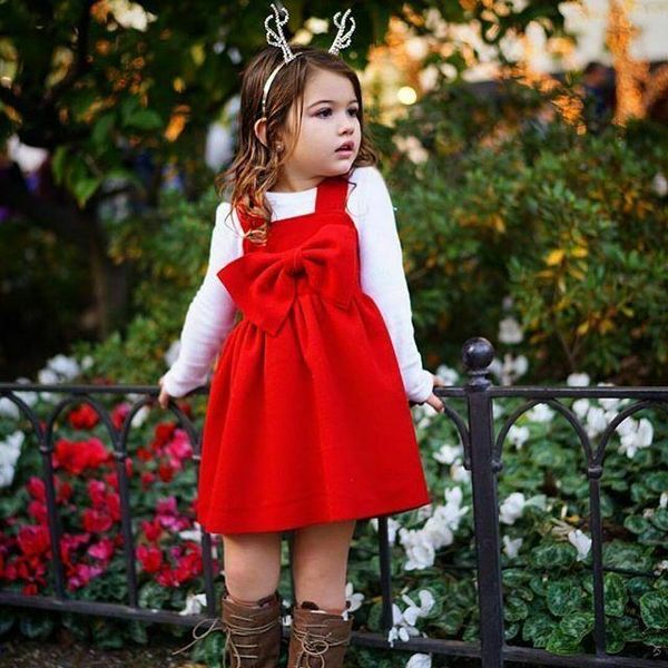 

skirts brand xmas baby girl princess velvet kids bow knee-length tutu party outfit solid red overalls wedding, Blue