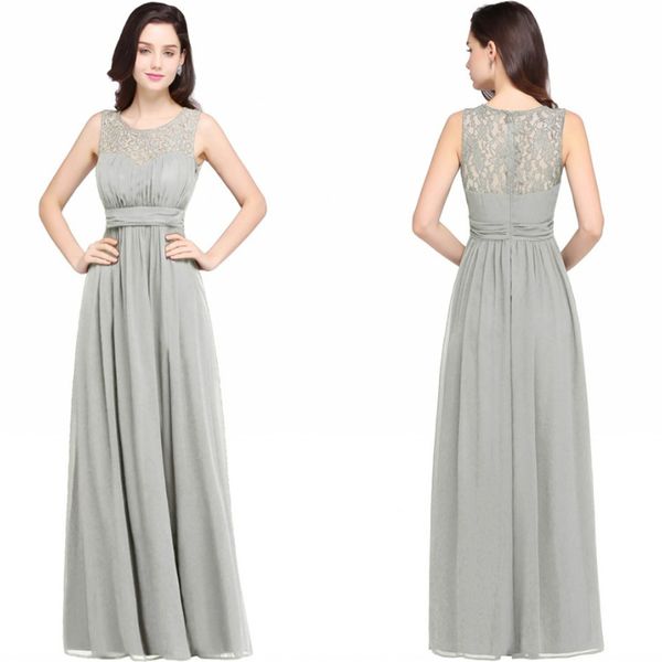 

stock 12h ship chiffon lace bridesmaid dress tank sleeve illusion backless wedding evening dress for women prom dresses cps614, White;pink