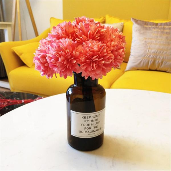 

decorative flowers & wreaths 11 heads floral ornaments artificial chrysanthemum bouquet bridal wedding simulation home decor fake flower