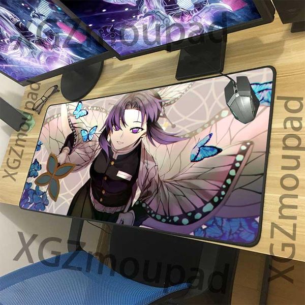 

mouse pads & wrist rests xgz animation pad black lock edge anime killer kimetsu no yaiba computer desk mat speed anti slip washable coast