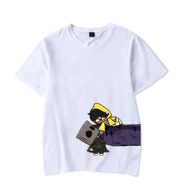 

men's t-shirts little nightmare printed high street hip-hop summer t-shirt style harajuku men/women clothing fashion, White;black