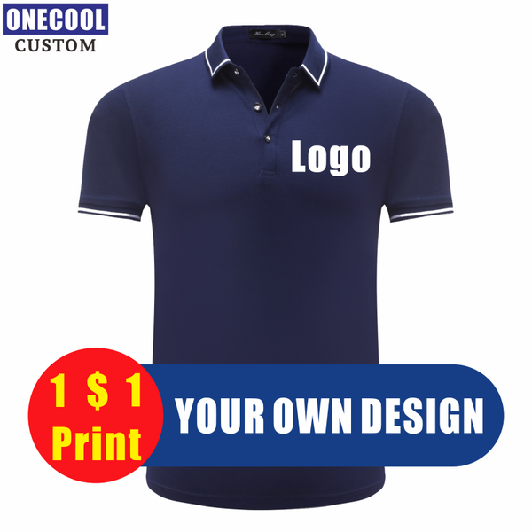 

men's polos high-end custom shirt logo print embroidery personal brand text picture men and women customized work s-4xl onecool, White;black