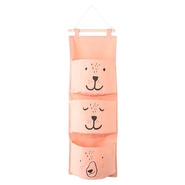 

hanging baskets wall bathroom bath toy bags organizer closet children pouch for baby toys books cosmetic sundries - orange