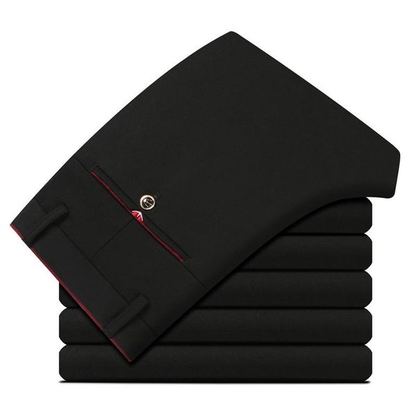 

men's suits & blazers icpans black men dress ppants slim fit suit pants for straight stretch basic clasicc mens trousers office, White;black