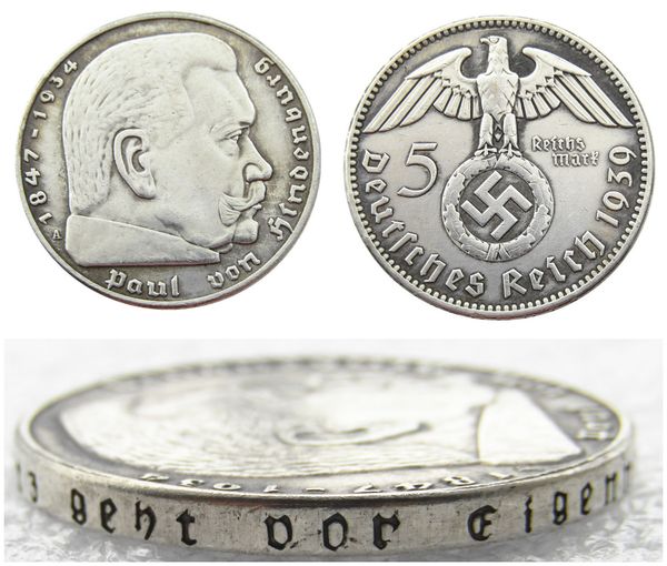 

germany 1939adefgj 5 mark 6pcs dates for chose silver plated craft copy coins metal dies manufacturing factory price