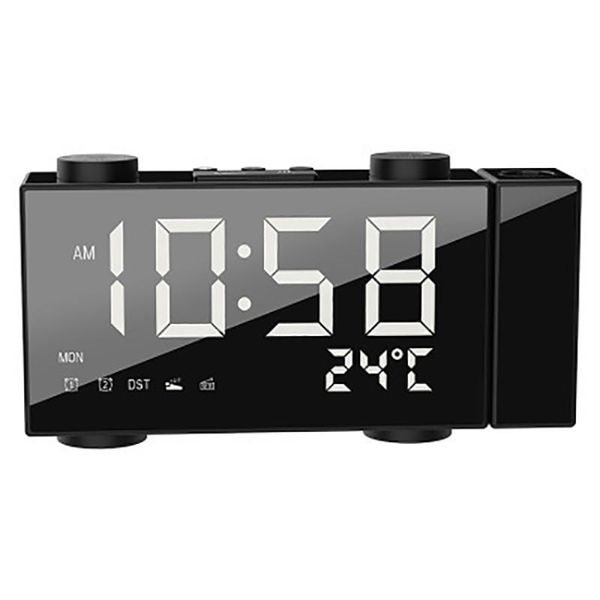 

other clocks & accessories projection alarm clock for bedroom, ceiling projector clock, large digtal led display, dimmer usb charger