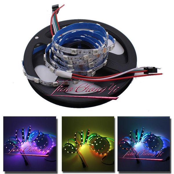 

strips 5.5mm width s shape type addressable ws2812b 48led/m rgb bendable led strip ip20