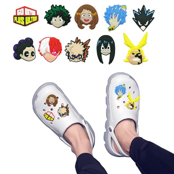 

moq=2lots anime comic shoe charms wholesale jibitz for croc soft rubber pvc charm accessories promotional, White;pink
