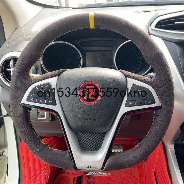 

steering wheel covers for byd song max yuan pro qin plus tang suede diy hand sewn cover