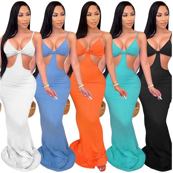 

casual dresses solid party dress print tie up ruched backless high waist blue maxi for women streetwear chic femme robe, Black;gray