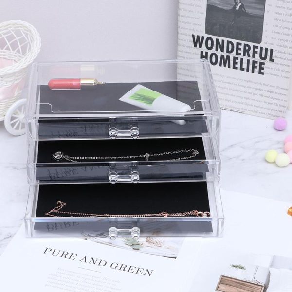 

storage boxes & bins makeup organizer for cosmetic box deskjewelry polish drawer container large capacity desk organize
