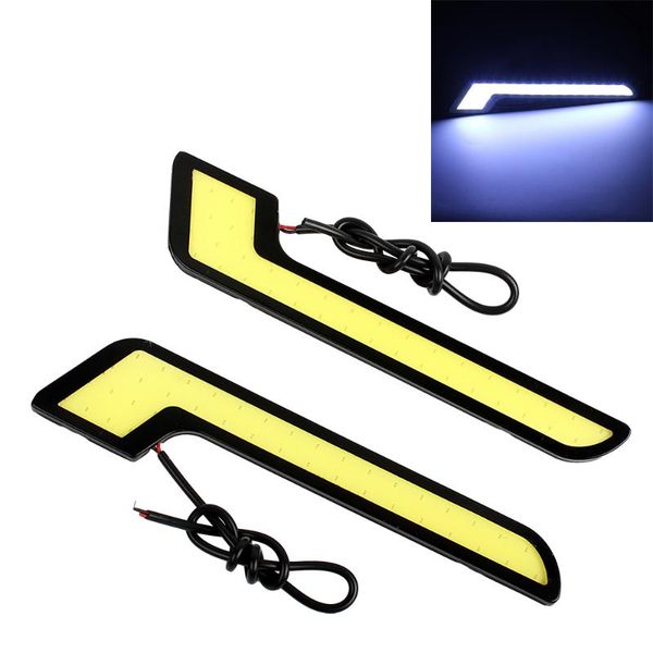 

car headlights 2pcs/set fog lamps dc 12v daytime running lights cob universal drl accessories