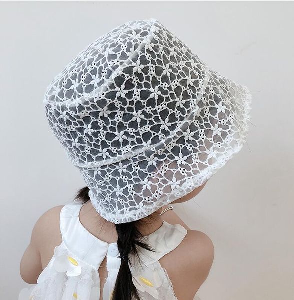 

summer thin sunscreen lace cap fisherman's cap 48-51cm, Blue;gray
