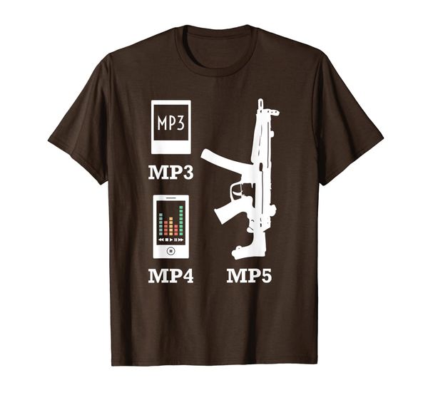 

mp3 mp4 mp5 vintage 2nd amendment american music t shirt, White;black