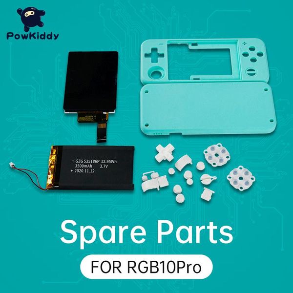

portable game players powkiddy rgb10 pro shell accessories 3.5ips full-fit screen large-capacity battery suitable for modification and upgra