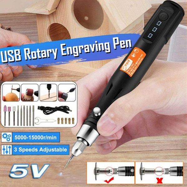 

craft tools 105pcs micro engraving pen electric grinder adjustable 15000 rpm mini drill rotary usb tool kit