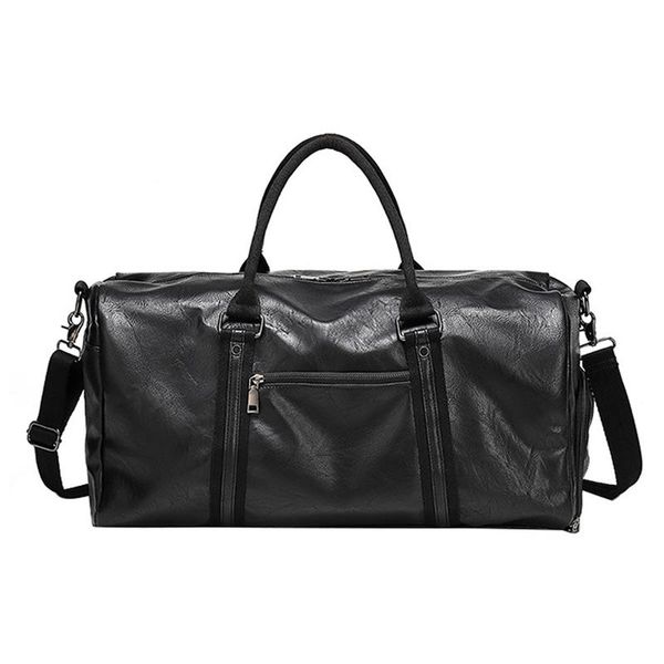 

duffel bags men pu handbags large capacity travel fashion men's luggage shoulder male casual waterproof suitcase bag