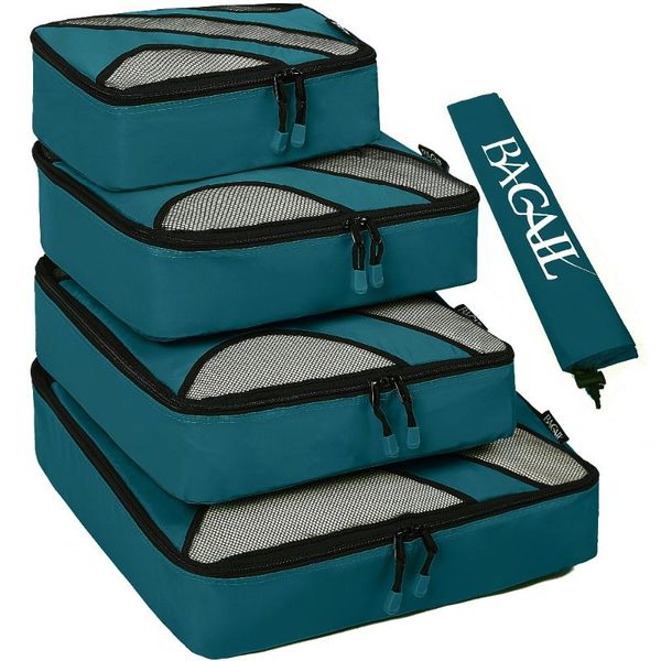 

duffel bags nylon 4 pieces/set packing cubes,travel bag luggage durable storage organizers with laundry or toiletry