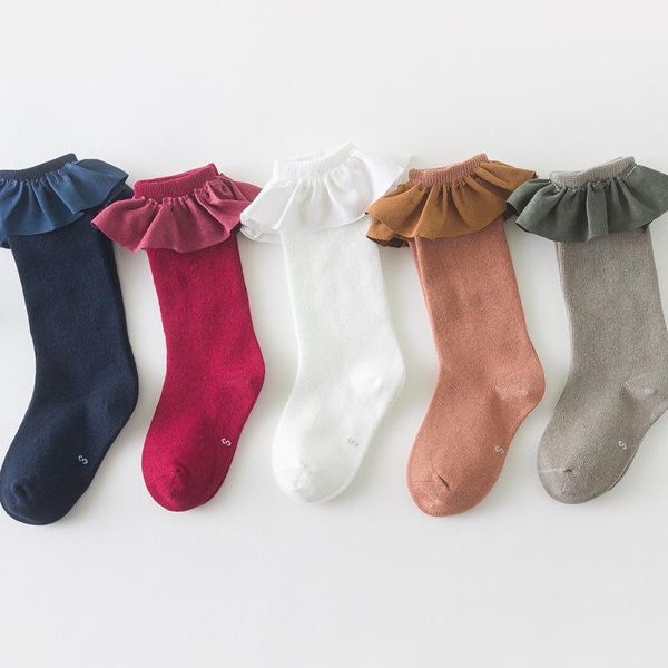 

socks 2021 satin children stockings princess and soft lace with baby fashion cute 1-8y, Pink;yellow