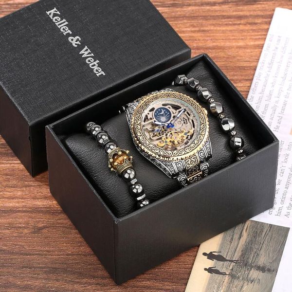 

wristwatches men stainless steel watch dress flywheel tourbillon waterproof luxury bracelet watches automatic mechanical gift, Slivery;brown