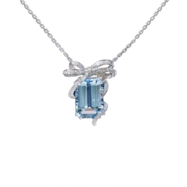 

pendant necklaces stylish necklace lightweight long lasting jewelry exquisite cubic zirconia, Silver