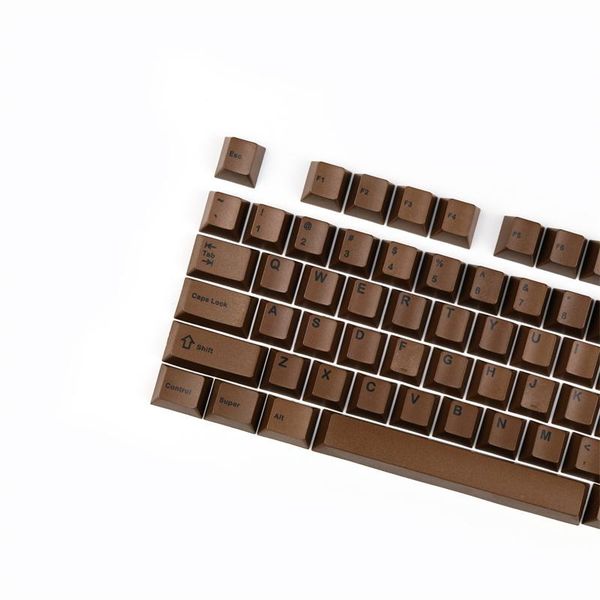 

keyboard mouse combos 123keys chocolate concept pbt keycaps cherry profile 1.75u shift 2u 7u space bar for mx switch mechanical