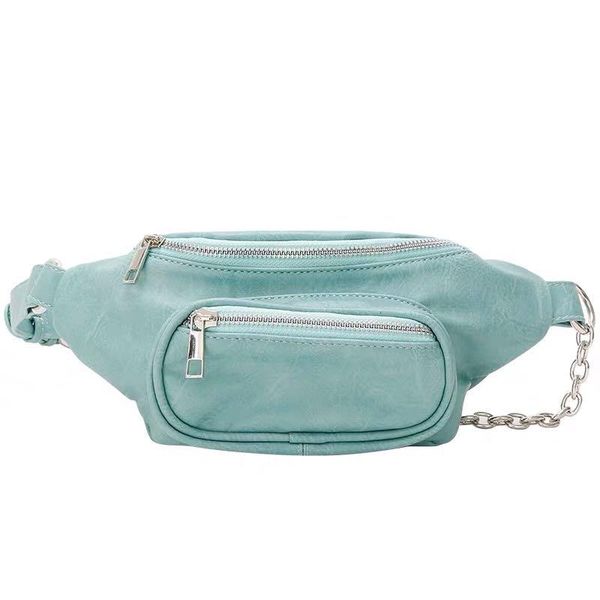 

waist bags women pu leather fanny pack phone pouch chest packs ladies small chain belt bag 2021 candy fashion travel