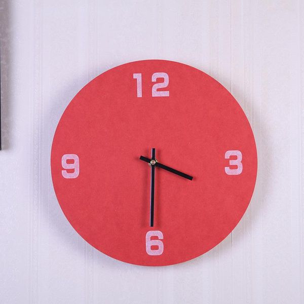 

wall clocks fashionable nordic minimalist wooden clock living room round colorful board creative