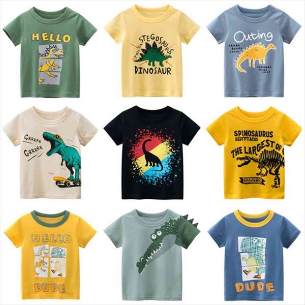

baby boys dinosaur t shirt cotton boy summer shirts kids cartoon for short sleeve infant clothing 2 8y, Blue