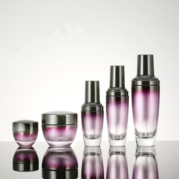 

storage bottles & jars 100ml 50ml 30ml 20ml pearlescent purple gradient glass empty bottle cosmetic set packaging container emulsion spray p