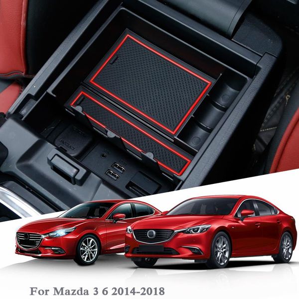

car organizer styling armrest storage box for 3 axela bm bn 6 atenza gj gl lhd center console frame cover accessory