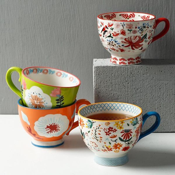 

mugs milk cup coffee tea mug large capacity ceramic simple breakfast drinking