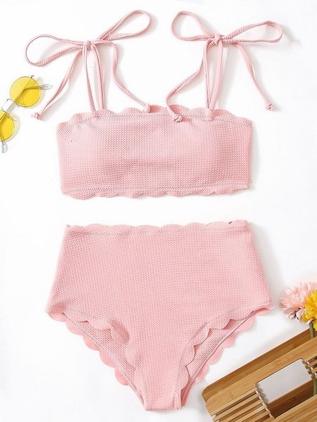 

lace bubble cloth 2021 bikini women's swimming suit, Black;white