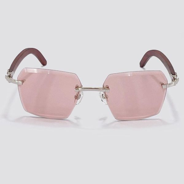 

sunglasses 2021 elegant rimless designer women man fashion sun glasses uv400, White;black