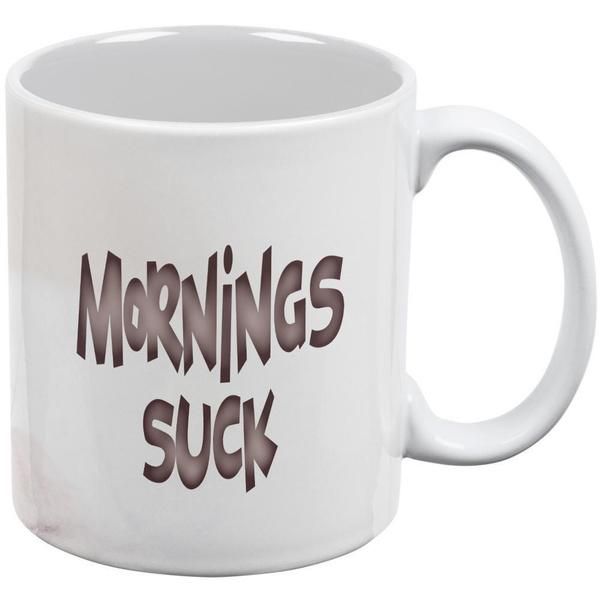 

mornings suck pug all over coffee mug mugs
