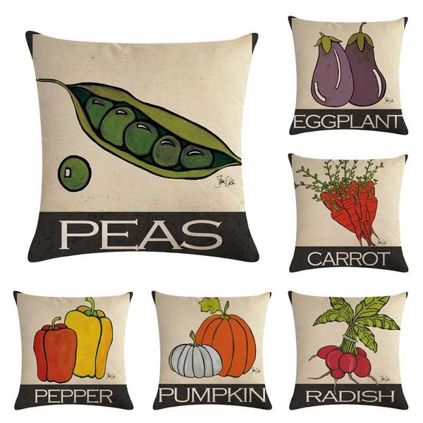 

cushion/decorative pillow vegetable + english homerdecor cushion cover throw pillowcase covers 45 * 45cm sofa seat decorative