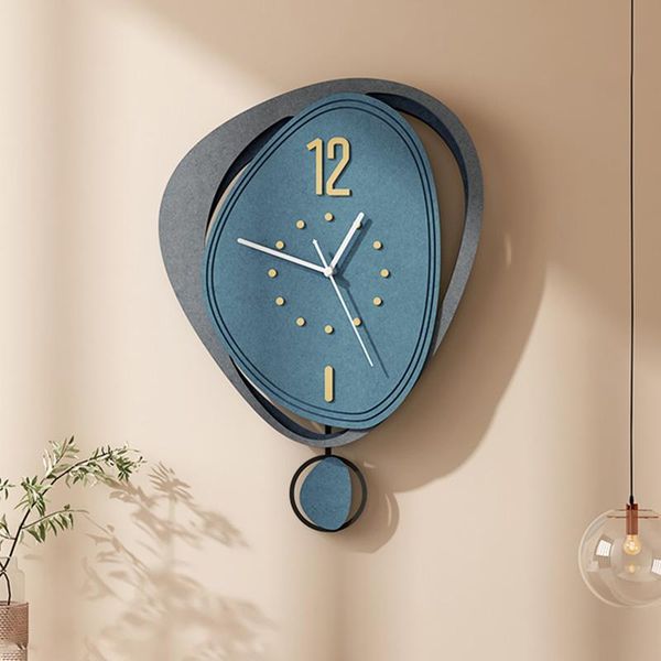 

wall clocks silent movement large clock simple modern design decorative nordic pendulum swing horloge murale decoration