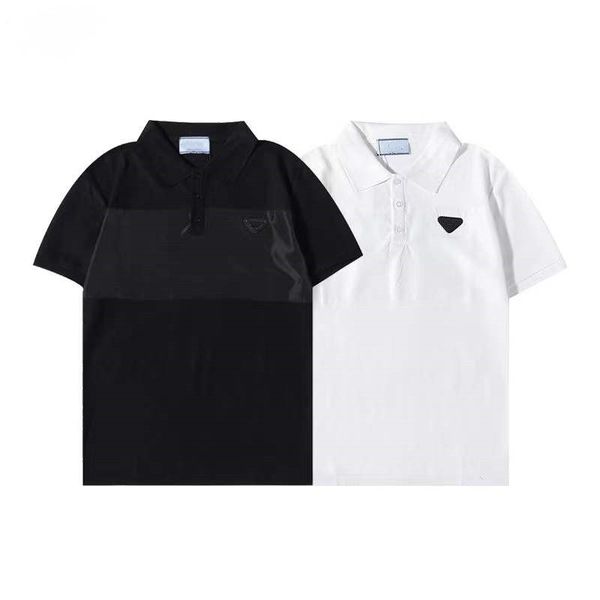 

italy mens polo shirts man t shirt high street embroidery solid color polos garter printing cottom clothing tees size m-3xl, White;black
