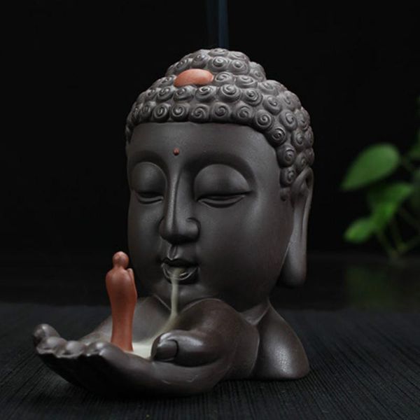 

sachet bags t buddha backflow incense burner ceramic statue holder buddhist sandwood incenses buddhism decoration ornaments